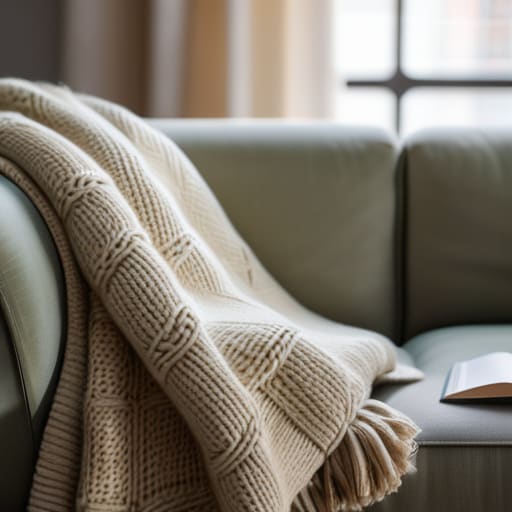 Elevating cozy living room aesthetics with textures.